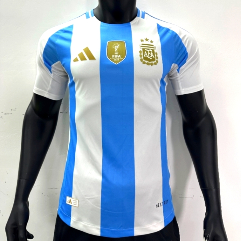 Soccer jersey fan version plain or with name or plain blue and white